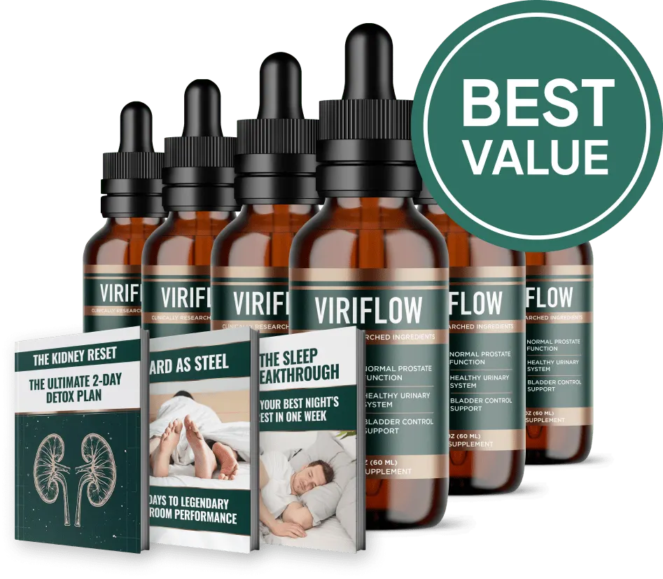 ViriFlow prostate health drops front bottle view